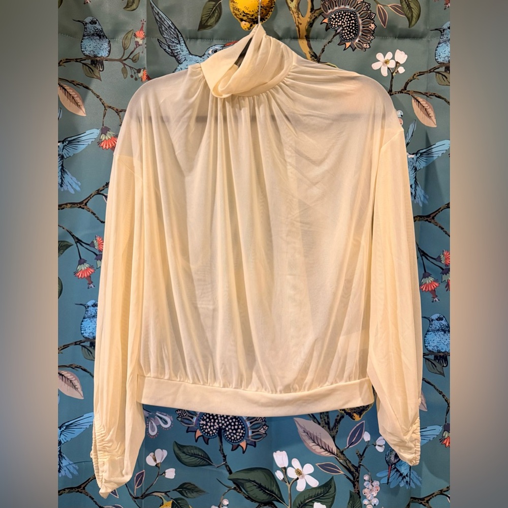 NWT Express Cream Sheer Women's Blouse